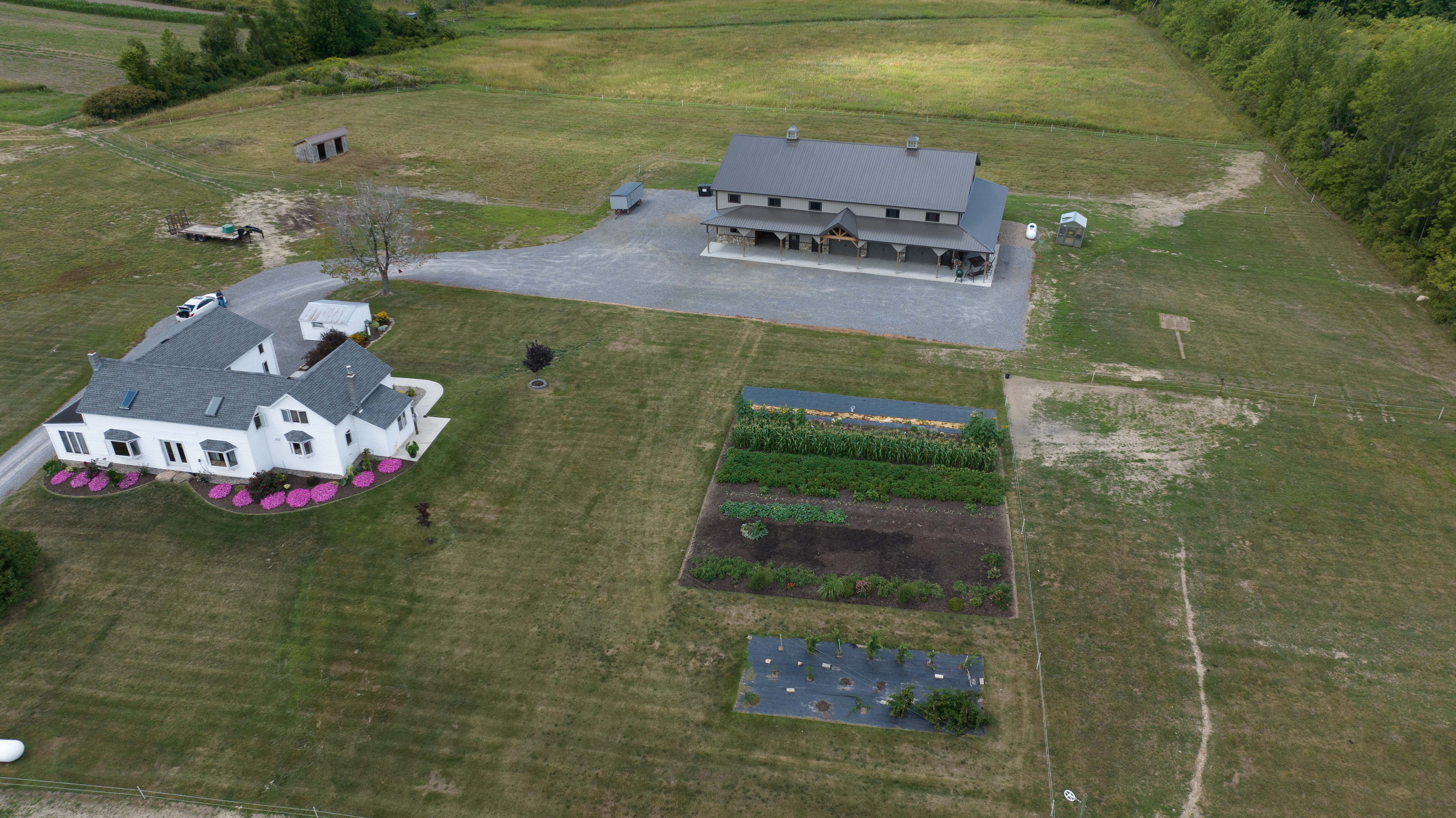 UAV View of Farm in Central New York UAV view of farm in central New York